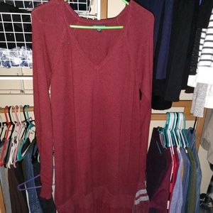 Tunic style sweater dress